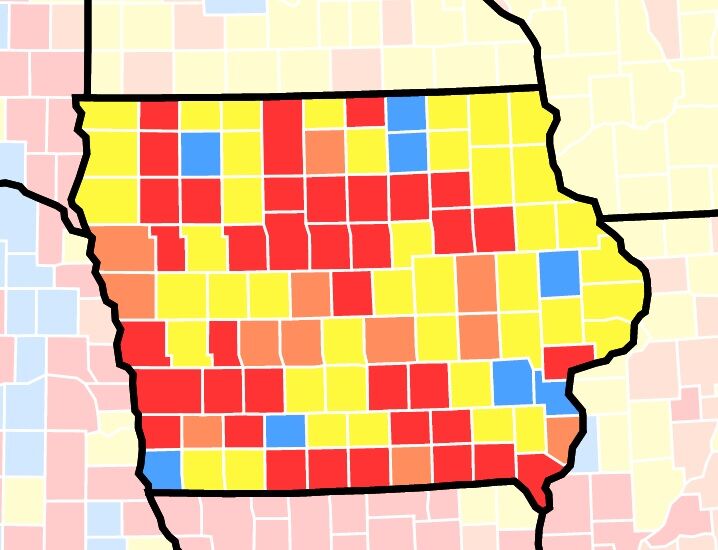 Iowa COVID-19 Transmission Map